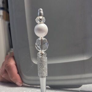 Elegant Silver and White Decorative Accent